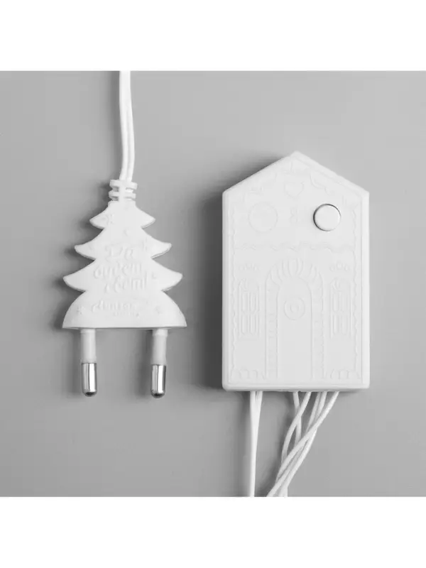 Гирлянда &laquo;Нить&raquo; 10 м, IP20, белая нить, 100 LED, 8 режимов, 220 В, свечение синее