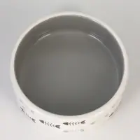 Миска &laquo;Рыбные косточки&raquo;, 300 мл, 12.5&times;4.5 см, керамика, серая, белая