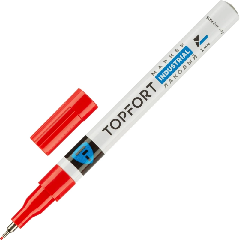 Маркер лаковый Topfort Industrial 1 мм красный