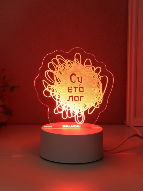 Светильник Светильник "Суетолог" LED RGB от сети RISALUX 9,5х13,2х14,6 см