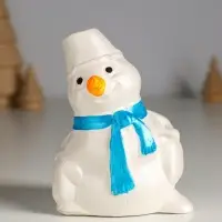 Фигурка гипс &laquo;Снеговик&raquo;, 10&times;6 см, перламутр