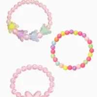 Браслет детский набор 3 шт. "Выбражулька" бабочка, цвет МИКС