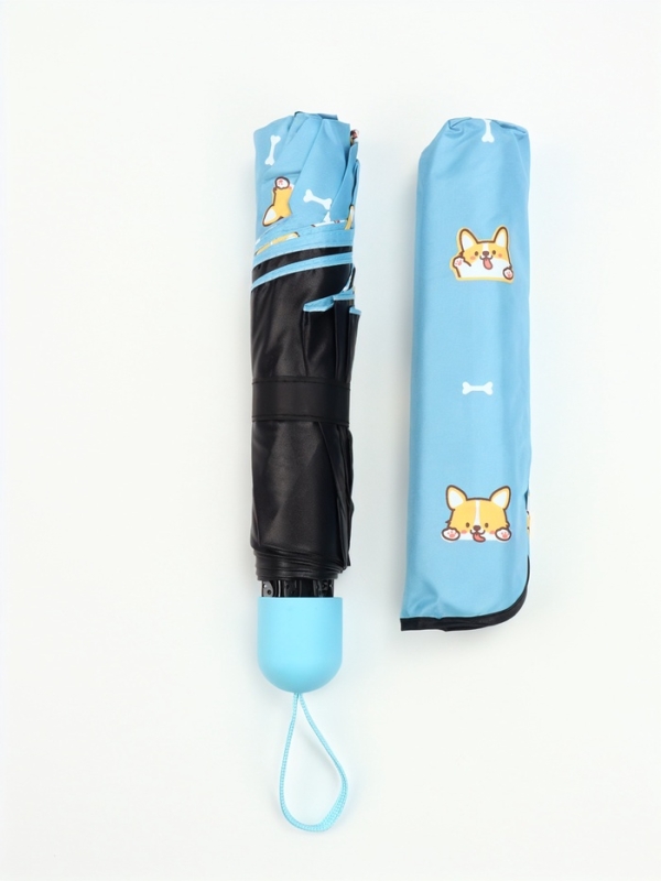 Зонт механический «Корги», эпонж, 4 сложения, 8 спиц, R = 50/55 см, D = 110 см, цвет МИКС Зонт механический «Корги», эпонж, 4 сложения, 8 спиц, R = 50/55 см, D = 110 см, цвет МИКС