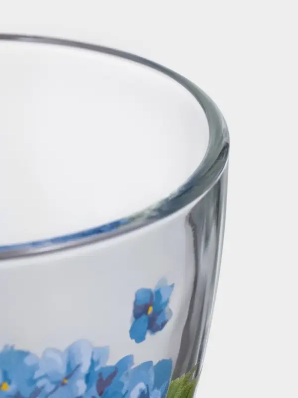 Кружка &laquo;Гортензия&raquo;, 250 мл, стекло, прозрачная