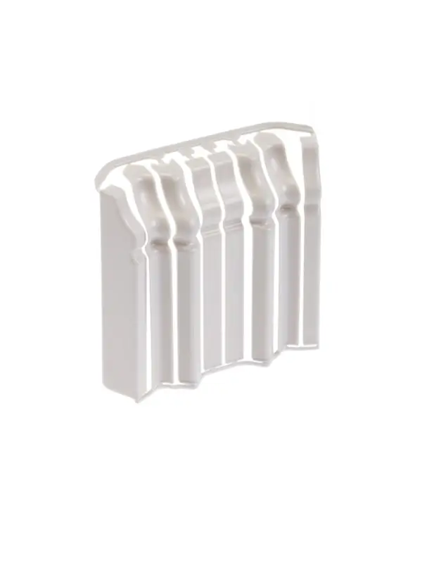 Накладки для фигурного плинтуса &laquo;Идеал. Дюра&raquo;, 80 мм, 8 штук, цвет 002 светло-серый