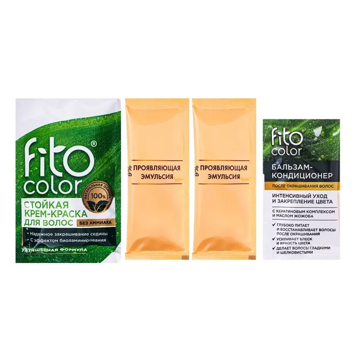 Стойкая крем-краска для волос Fitocolor, тон натуральный русый, 115 мл
