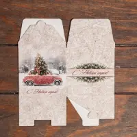 Коробка складная, подарочная новогодняя «Зимний пейзаж» 10×10×10 см
