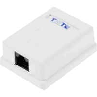Розетка настенная TWT TWT-SM1-45-WH 1 порт RJ-45 кат. 5е, UTP, белая