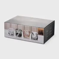 Стаканы IceBar.Gold, 250 мл, 8&times;7.7 см, набор 6 шт., с золотой отводкой, стекло, прозрачные