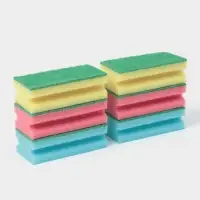 Губка для посуды с чистящим слоем Доляна &laquo;Генеральная уборка&raquo;, 12&times;6&times;4 см, 6 шт.