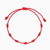 Браслет-оберег &laquo;Красная нить. Узел&raquo;, d=6 см, красный