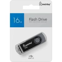 Флеш-память Smartbuy UFD 2.0 16GB Twist Black-Grey (SB016GB2TWK)