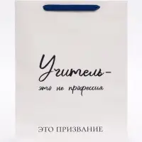 Пакет подарочный ламинированный вертикальный &laquo;Учителю&raquo;, 31&times;40&times;11.5 см