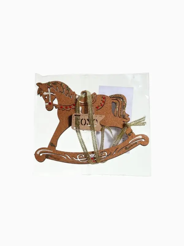 Ёлочное украшение "Лошадка. 2026" 11,5х8,5 см, Дуб-красный