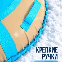 Ватрушка (тюбинг) Snow Cat, диаметр чехла 100 см, бежево-голубая