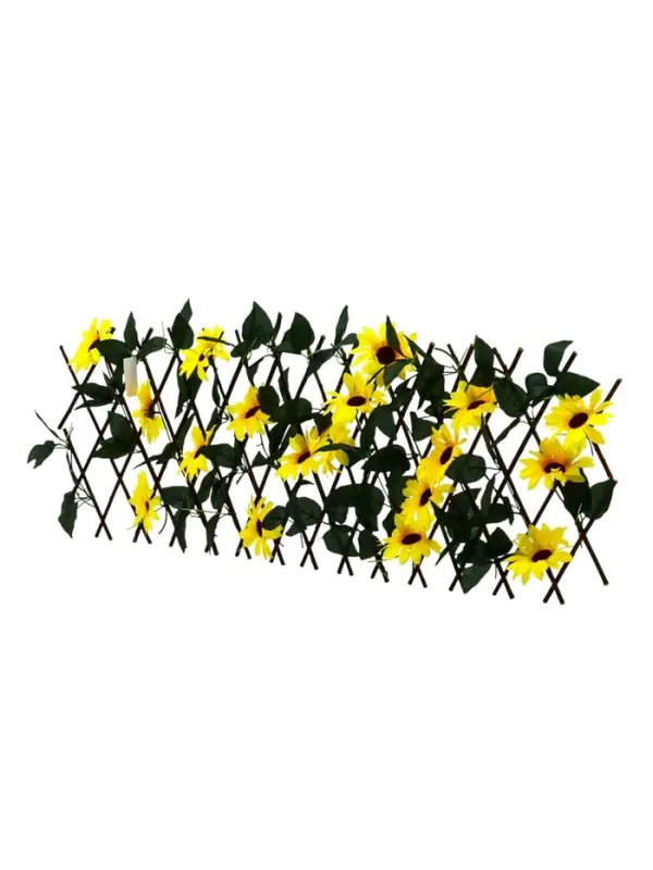 Ограждение декоративное, 35&times;120 см, &laquo;Подсолнухи&raquo;, оттенок цветков МИКС, Greengo