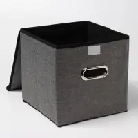 Короб стеллажный для хранения с крышкой &laquo;Офис&raquo;, 25&times;25&times;25 см, цвет серый