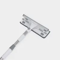 Окномойка с насадкой из микрофибры, фиксатор, стальная телескопическая ручка, 28,5×8,5×85(135) см