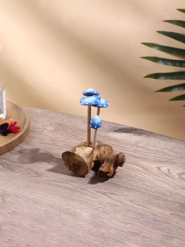 Сувенир &laquo;Грибочки&raquo;, 8&times;8&times;10 см, дерево, синий