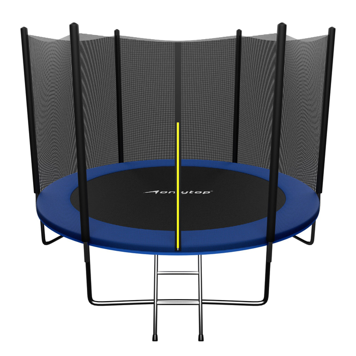 Батут ONLYTOP, d=305 см, высота сетки 173 см, с лестницей, цвет синий Батут ONLYTOP, d=305 см, высота сетки 173 см, с лестницей, цвет синий
