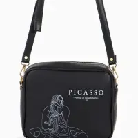 Сумка женская на молнии TEXTURA, 22&times;8&times;17 см, чёрная