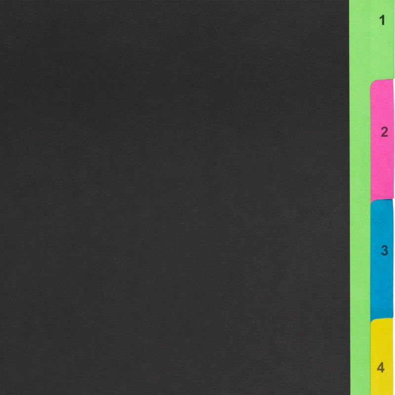 Разделитель листов с индексами Attache , А4,цифровой 1-5 , картон