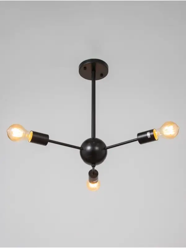 Люстра &laquo;Кон&raquo; 3&times;40 Вт Е27 черный 50&times;50&times;43 см