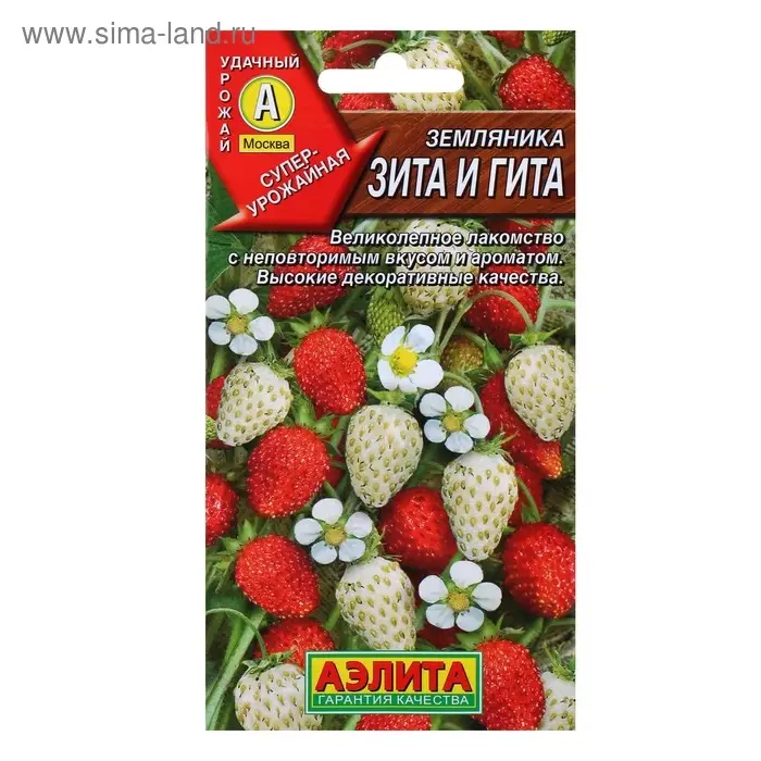 Семена Земляника  Семена Земляника "Зита и Гита", смесь, 0,04 г