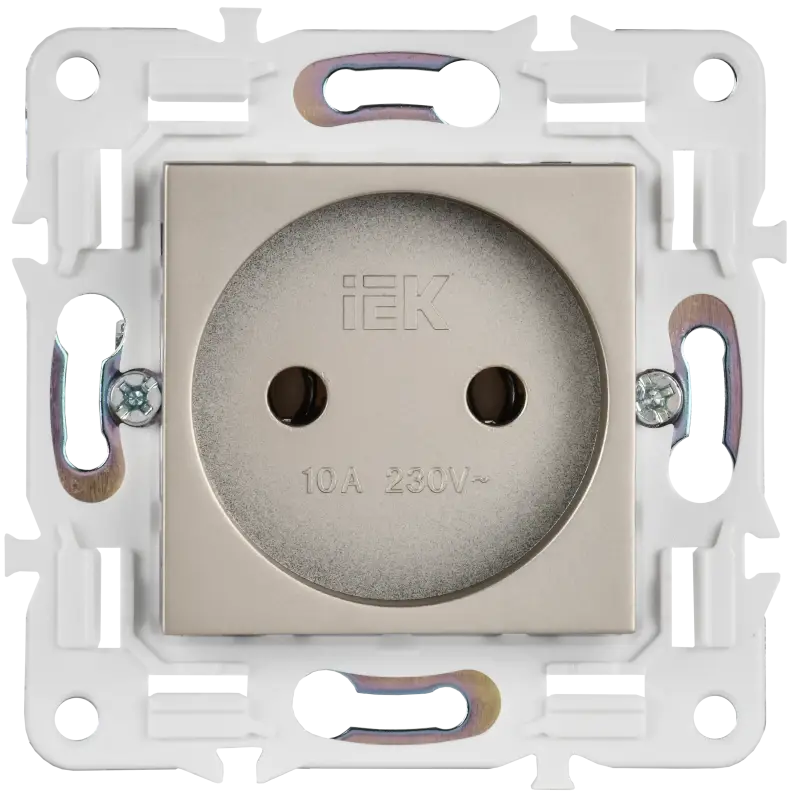 SKANDY Розетка без заземления без защитных шторок 10А SK-R02Sh шампань IEK