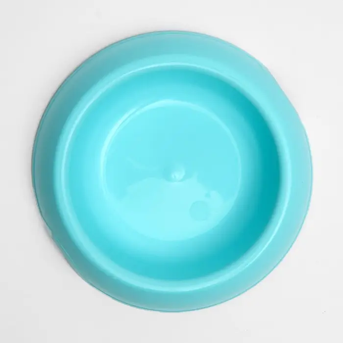 Миска для кошек и собак, 200 мл, 14.5&times;3 см, пластик, голубая
