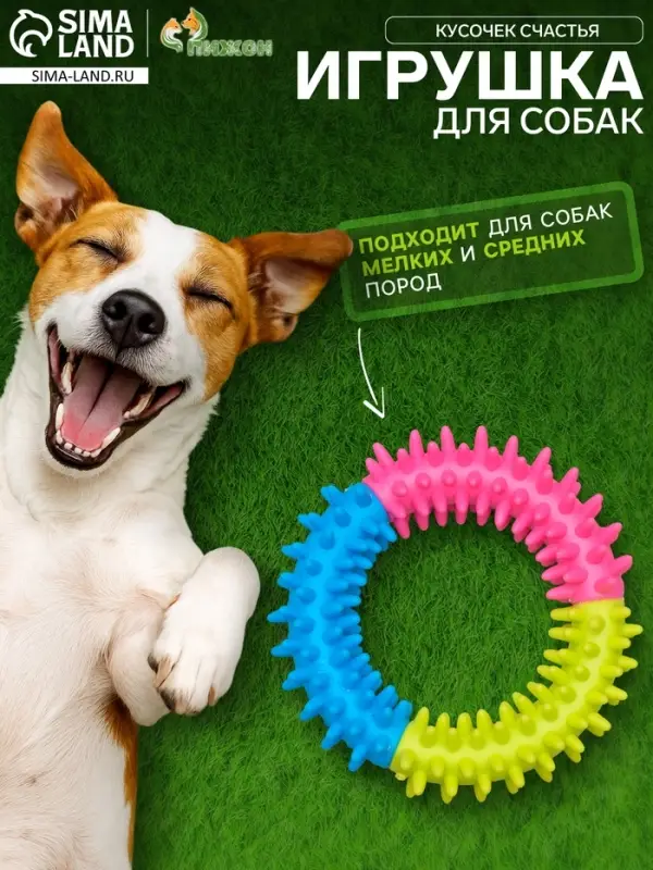 Жевательная игрушка для собак &laquo;Кусочек счастья&raquo;, 9.5 см