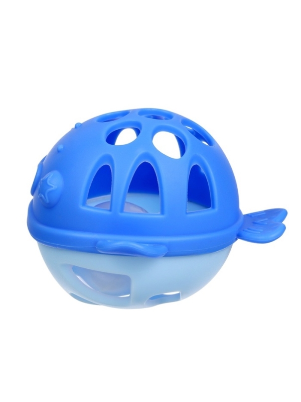 Прорезыватель силиконовый для зубов с погремушкой Крошка Я «Рыбка», в кейсе, синий Прорезыватель силиконовый для зубов с погремушкой Крошка Я «Рыбка», в кейсе, синий