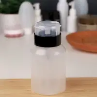 Флакон с помпой, 250 мл, чёрный, прозрачный