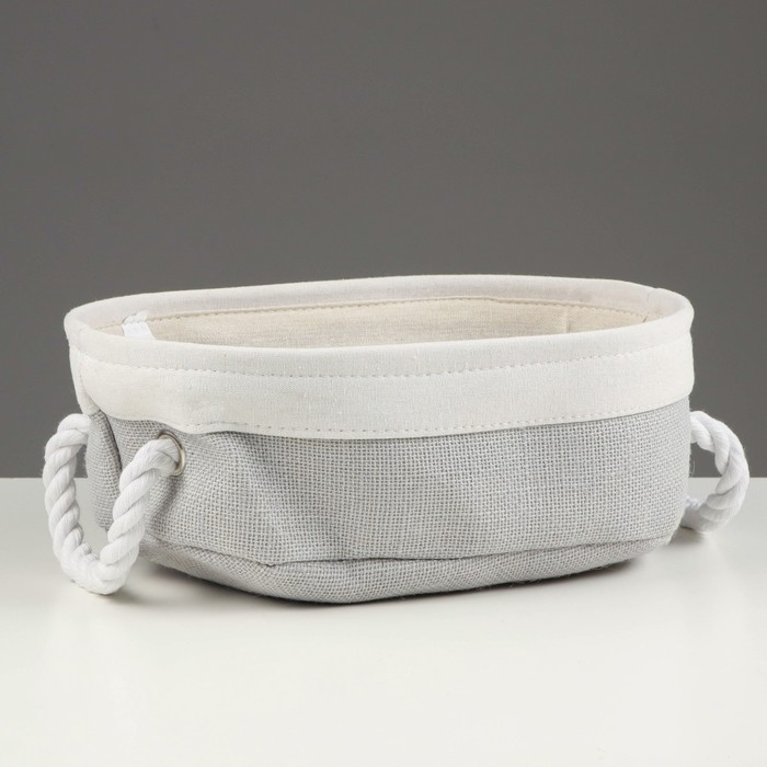 Корзина стеллажная с ручками Корзина стеллажная с ручками "Кантри", 320 х 220 х 100 мм, серый