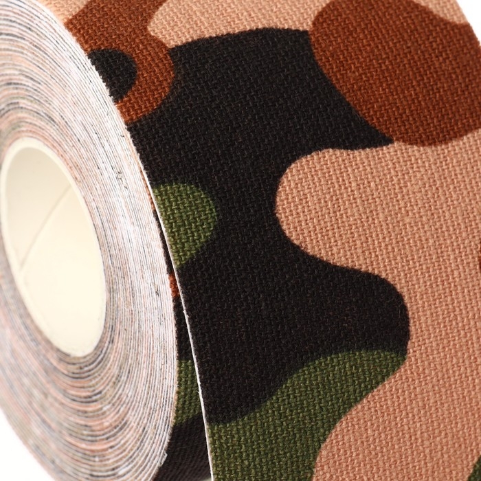 Кинезио - тейп, 5 см × 5 м, цвет камуфляж Кинезио - тейп, 5 см × 5 м, цвет камуфляж