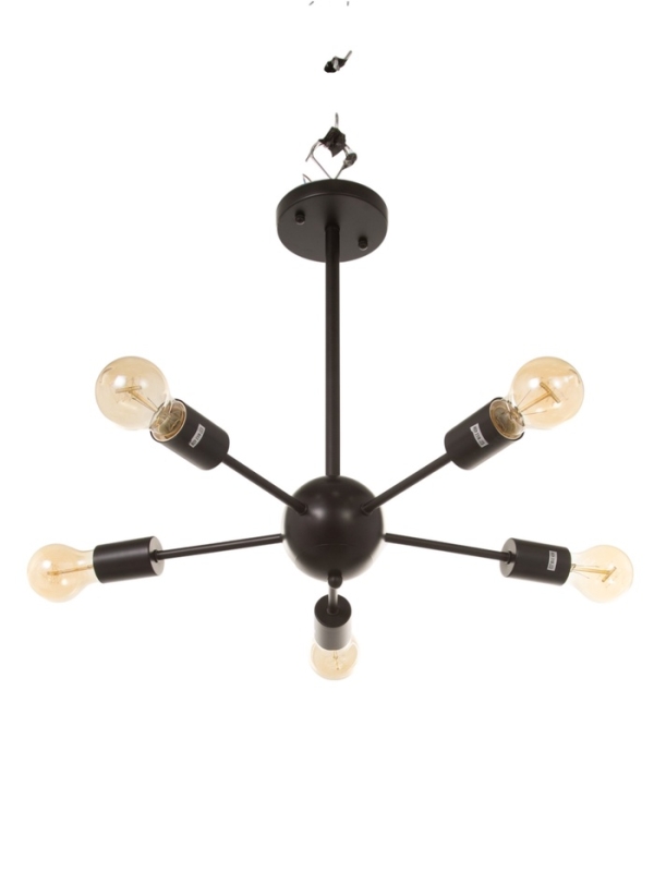 Люстра Люстра "Кон" 5х40Вт Е27 черный 50х50х43см