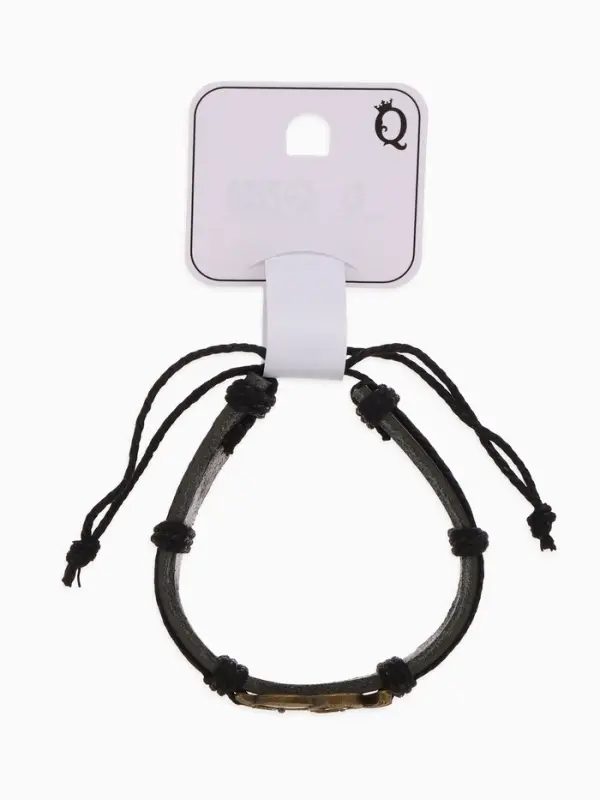 Браслет кожаный &laquo;Стиль. Сова&raquo;, d=6 см, чёрный в чернёном золоте