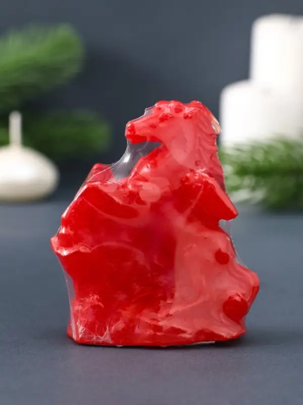 Свеча декоративная &laquo;Лошадка-Пегас&raquo; 3.5&times;6.5&times;8 см, красный