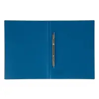 Папка с пружинным скоросшивателем А4, 500 мкм, корешок 15 мм, Calligrata, до 100 листов, синяя