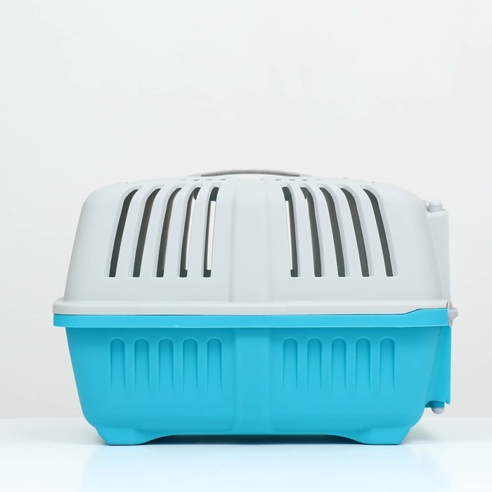 Переноска для животных пластиковая 47 х 30 х 35 см, вес до 9 кг, синяя Переноска для животных пластиковая 47 х 30 х 35 см, вес до 9 кг, синяя