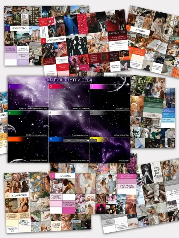 Карта желаний своими руками в тубусе &laquo;Любовь к себе&raquo;, набор для творчества.