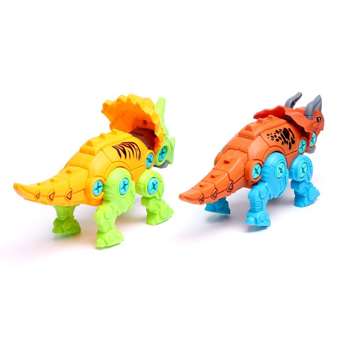 Конструктор винтовой «Мир динозавров», набор 4 штуки, 2 отвёртки 4 карточки, 100 деталей Конструктор винтовой «Мир динозавров», набор 4 штуки, 2 отвёртки 4 карточки, 100 деталей