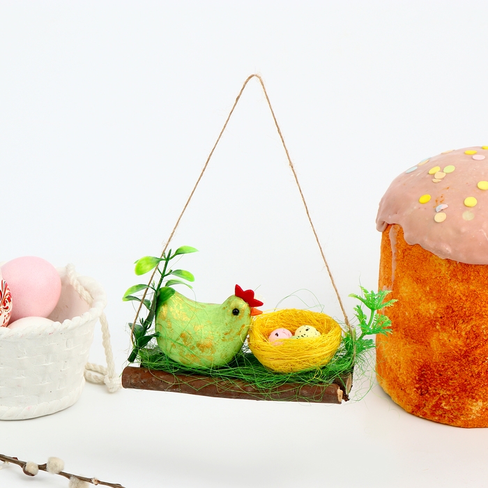 Пасхальный декор &laquo;Курочка на плотинке&raquo; 6 &times; 15 &times; 8 см