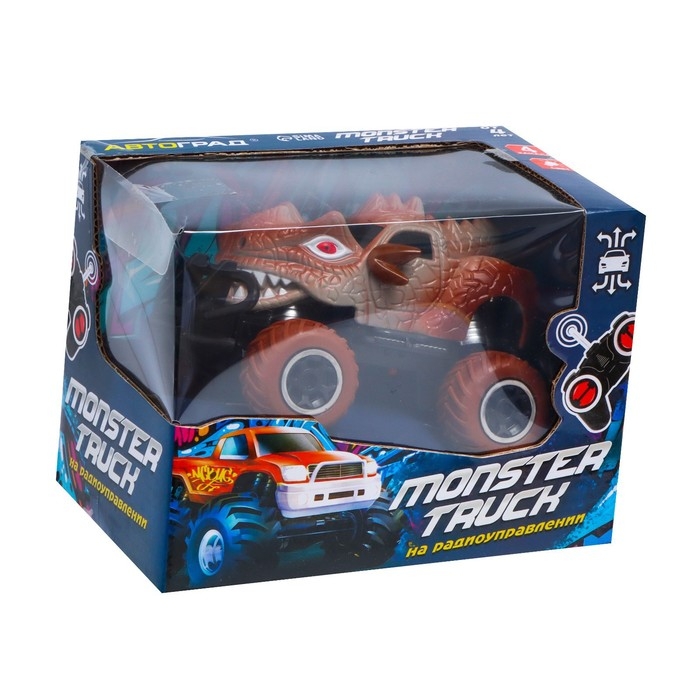 Джип DINO, радиоуправляемый , световые эффекты, работает от батареек, цвет коричневый Джип DINO, радиоуправляемый , световые эффекты, работает от батареек, цвет коричневый