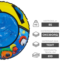 Тюбинг-ватрушка «Ми-ми-мишки», ТБ1-80/ММ, диаметр чехла 85 см