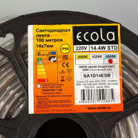 Светодиодная лента Ecola STD 14 × 7 мм, 100 м, IP68, SMD5050, 60 LED/м, 14.4 Вт/м, 220 В, 6000К