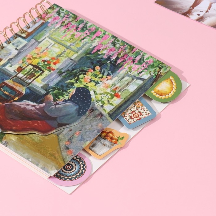 Фотоальбом на спирали 20 листов "Бабушка" объёмный элемент + 4 вкладки 24х24 см