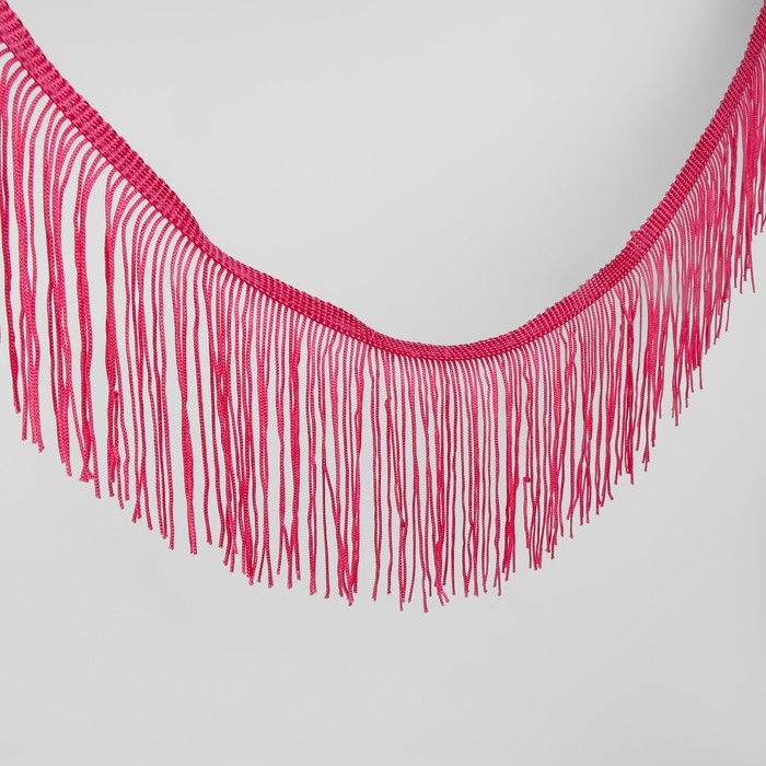 Тесьма декоративная «Бахрома», 10 см, 5 ± 0,5 м, цвет малиновый Тесьма декоративная «Бахрома», 10 см, 5 ± 0,5 м, цвет малиновый