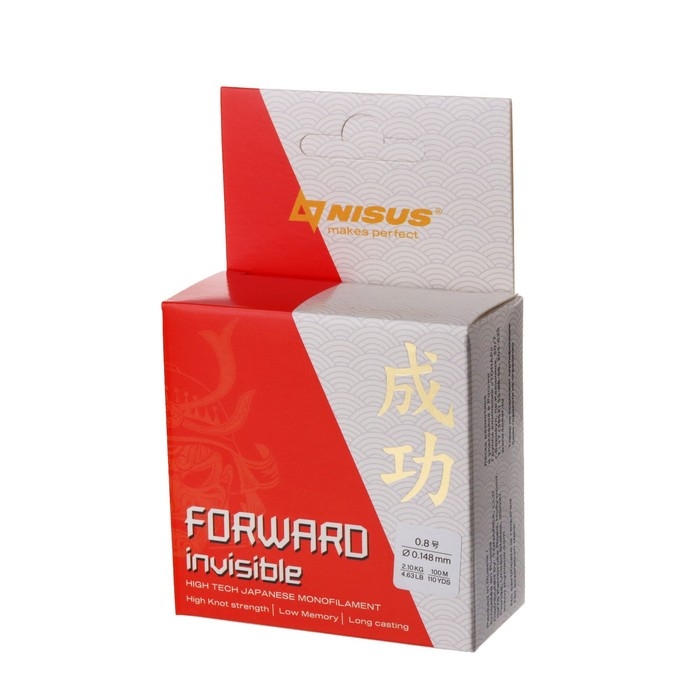 Леска NISUS FORWARD Invisible, диаметр 0.148 мм, тест 2.1 кг, 100 м, прозрачная Леска NISUS FORWARD Invisible, диаметр 0.148 мм, тест 2.1 кг, 100 м, прозрачная
