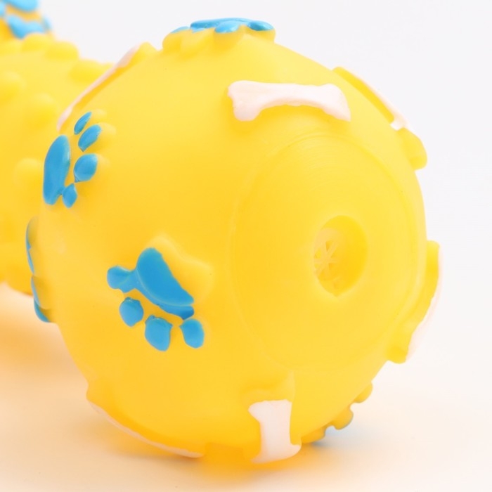 Игрушка пищащая Игрушка пищащая "Гантель 500 kg", 17,5 см, жёлтая